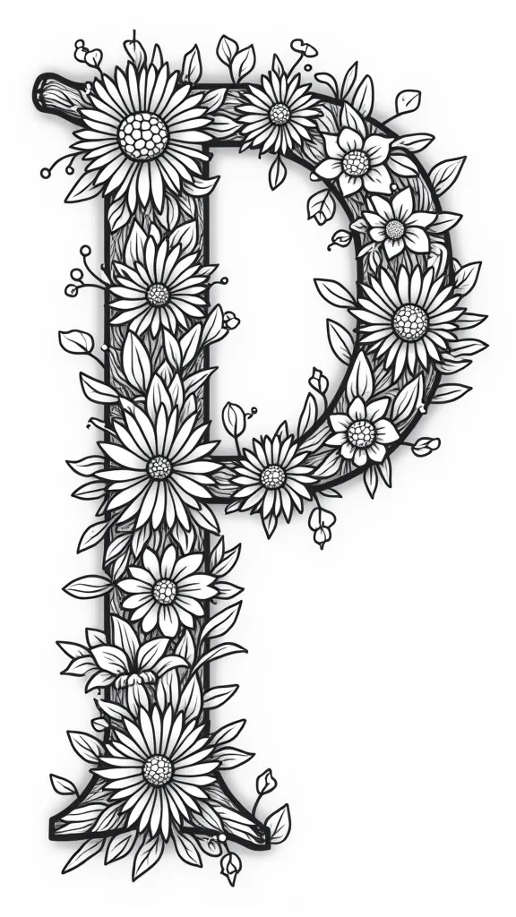 p coloring page